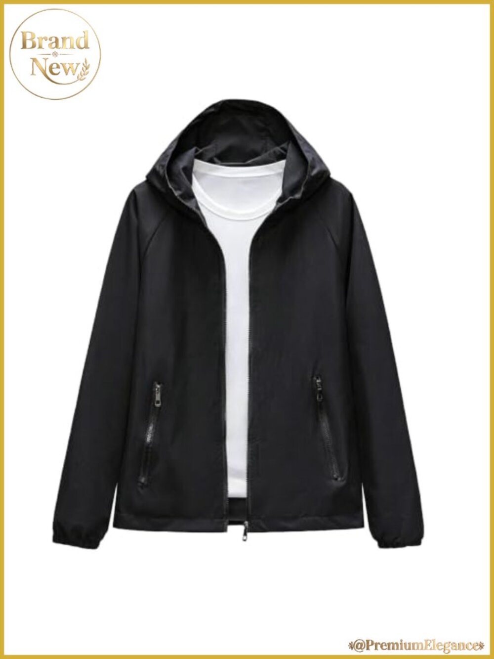 Women's Hooded Windbreaker Jacket Lightweight Full Zip Out